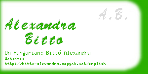 alexandra bitto business card